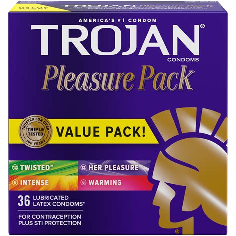 types of trojan condoms list.